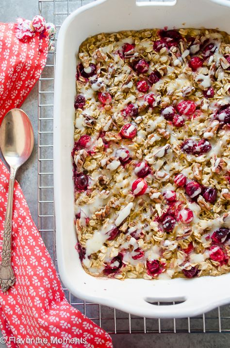 Healthy Weekly Meal Plan, Cranberry Baking, Christmas Brunch Recipes, Orange Cream Cheese, Healthy Foods To Make, Baked Oatmeal Recipes, Cream Cheese Glaze, Holiday Breakfast, Cranberry Orange