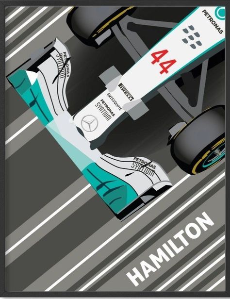 F1 Art Mercedes, F1 Car Painting, Lewis Hamilton Painting, F1 Illustration, F1 Painting, Hamilton Painting, F1 Art, F1 Poster, Glass Painting Designs