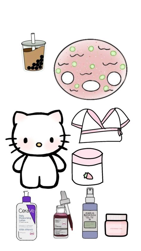 Hello Kitty Skincare Paper, Paper Hello Kitty, Hello Kitty Paper, Diy Hello Kitty, Paper Doll Printable Templates, Hello Kitty Colouring Pages, Images Hello Kitty, Hello Kitty Printables, Paper Duck