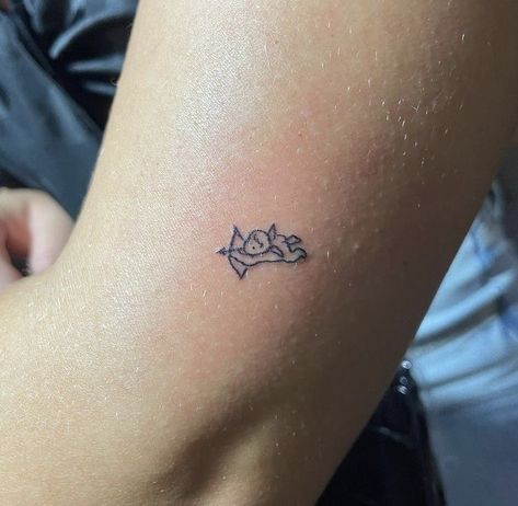 Small Nature Tattoo, Cherub Tattoo, Text Tattoo, Subtle Tattoos, Dainty Tattoos, Baby Tattoos, Dream Tattoos, Nature Tattoos, Simplistic Tattoos