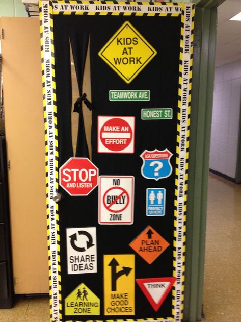 classroom door | Classroom door | School Ideas Construction Theme Classroom Door, High School Door, Construction Classroom, Construction Theme Classroom, Class Door Decorations, Classroom Door Signs, School Door Decorations, Classroom Doors, Door Bedroom