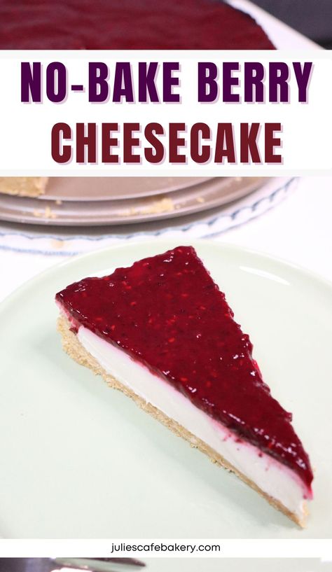 No Bake Berry Cheesecake Berry No Bake Cheesecake, Berry Topping, Berry Cheesecake Recipes, No Bake Cheesecake Recipe, Mascarpone Filling, Fruit Cheesecake, Berry Cheesecake, Delicious Deserts, Baked Cheesecake Recipe