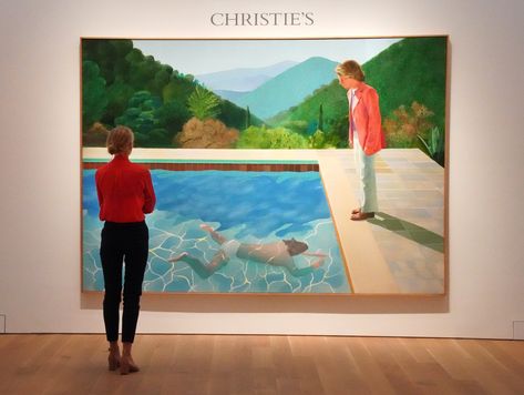 Pool With Two Figures, David Hockney Photography, David Hockney Pool, David Hockney Portraits, Portrait Of An Artist, David Hockney Paintings, Most Expensive Painting, Expensive Paintings, Expensive Artwork