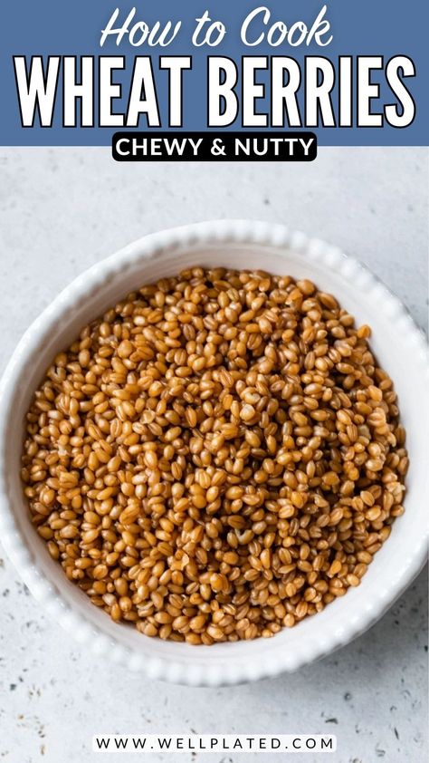 Red Wheat Berry Recipes, Wheat Berry Recipes, Well Plated, Scratch Cooking, Wheat Recipes, Wheat Berries, Cooking Hacks, Sourdough Starter, Veggie Dishes