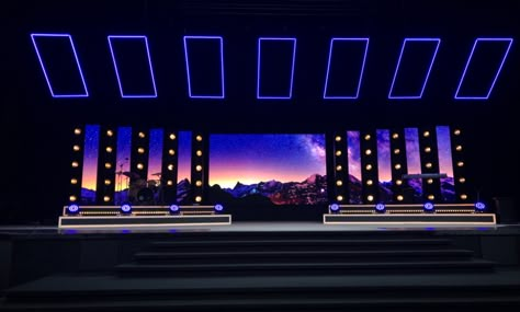 Church Led Screen Stage Design, Led Screen Stage Design Backdrops, Stage Screen Design, Wedding Screen Backdrop, Stage Ideas Concert, Led Screen Stage Design, Led Stage Design, Event Stage Design Ideas, Conference Stage Design