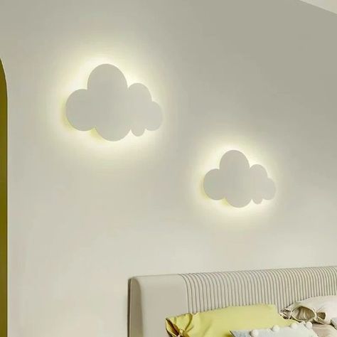 ORDER NOW!!! Childrens Bedroom Lighting, Bedside Lamp Modern, Clouds Nursery, Modern Kids Bedroom, Fitted Bedrooms, Pre Wrap, Wall Lamps Bedroom, Wall E, Cloud Shapes