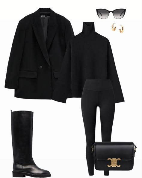 Zara Beauty, Old Money Outfits Women, Airport Outfit Ideas, Match Art, All Black Outfits, Old Money Outfits, Look Legging, Money Fashion, Mode Zara