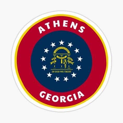 A Athens Georgia state flag GA state flag roundlet badge. A great gift or souvenir from your trip to one of the best and most beautiful cities and places in the state of Georgia. • Millions of unique designs by independent artists. Find your thing. Georgia State Flag, Dawsonville Georgia, Blairsville Georgia, Peachtree City Georgia, Hiawassee Georgia, Albany Georgia, Ellijay Georgia, Woodstock Georgia, Gainesville Georgia