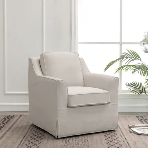 Santino Upholstered Swivel Armchair Traditional Design Style, Chair Types, Swivel Armchair, New Living Room, Living Room Seating, Tv Room, Swivel Chair, Club Chairs, Living Room Chairs