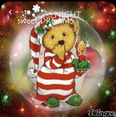 Christmas Good Night, Good Night Christmas, Good Night Teddy Bear, Merry Christmas In Heaven, Good Morning Christmas, Good Night Images Hd, Merry Christmas Gif, Night Gif, Christmas In Heaven