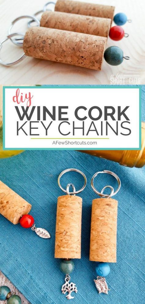 Wine Cork Key Chains, Diy Keychain Ideas, Wine Diy, Homemade Christmas Gift, Wine Purse, Wine Cork Diy Crafts, Wine Cork Projects, Wine Cork Ornaments, Cork Crafts Diy