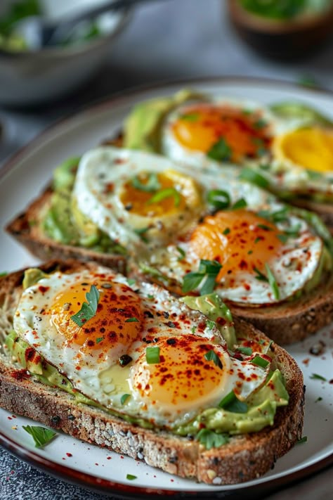 Looking for some delicious avocado toast ideas to add to your recipe collection? Look no further! From classic avocado toast recipes to creative twists on this breakfast favorite, we've got you covered. Whether you prefer a simple avocado toast with salt and pepper or a loaded version with eggs, cheese, and veggies, there's something here for everyone. Elevate your morning routine with these tasty and nutritious avocado toast recipes that are perfect for any day of the week. Try one today! Avocado Toast Recipes Breakfast, Eggs On Toast Breakfast Ideas, Loaded Toast Ideas, Avacodo Toast Recipes Breakfast Eggs, Egg On Toast Breakfast Ideas, Avacodo Breakfast, Breakfast Ideas With Avocado, Avacodo Toast Recipes With Egg, Breakfast Spread Ideas