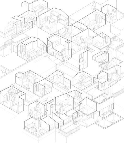 Architecture without architects - Slums Media Architecture, Kowloon Walled City, Tiny Library, Co Housing, Concept Model, Paintings Famous, Architecture Model House, Architecture Ideas, Architecture Model Making