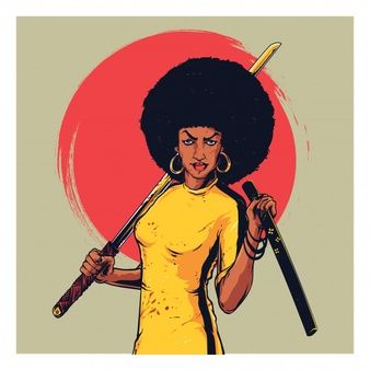 Woman Warrior, Afro Samurai, Happy Black, Afrocentric Art, Sketches Simple, Black Art Pictures, Afro Women, Black American, Art Drawings Sketches Simple