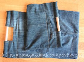 Made by Eva: Denim firewood tote Firewood Carrier Diy, Log Carrier Diy, Creative Indoor Firewood Leather Storage, Build Corigated Tin Firewood Holder, Wood Carrier Firewood, Firewood Wire Basket, Leather Log Carrier, Firewood Tote, Tote Bad