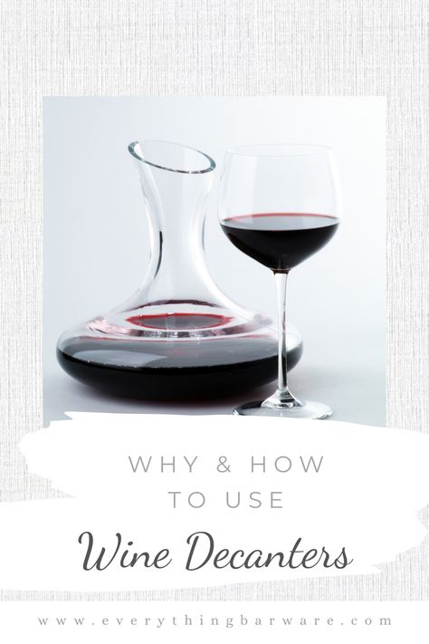 Unlock the mystery of the wine decanter and learn how and when to use a wine decanter for decanting that favorite bottle of Pinot Noir. Aerate your favorite red wines in a beautiful glass decanter. Wine Decanter Ideas, Red Wine Decanter, Wine Aerators, Need Wine, Pouring Wine, Wine Carafe, Wine Tools, Red Wines, Whiskey Decanter