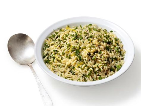 Get Lemon-Herb Orzo Recipe from Food Network