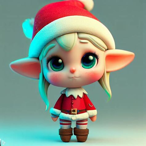 cute christmas elf char 3d octane render - Creador de imágenes de Microsoft Bing Christmas Elf Art, Ink Tober, Elf Design, Elves Fantasy, Elf Art, Octane Render, Character Animation, Anime Christmas, Cute Cartoon Characters