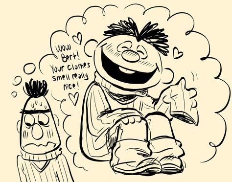 Elmo Sesame Street Fanart, Bert X Ernie Fanart, Bert X Ernie, Bert And Ernie Fanart, Sesame Street Fanart, Muppets Fanart, Muppet Art, Beto Y Enrique, Ernie Und Bert