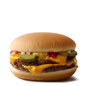 Cheeseburger Mcdonalds, Mcdonalds Breakfast Menu, Mcdonalds Calories, Mcdonald Menu, Double Cheeseburger, Burger Menu, Beef Patties, Healthy Menu, American Cheese