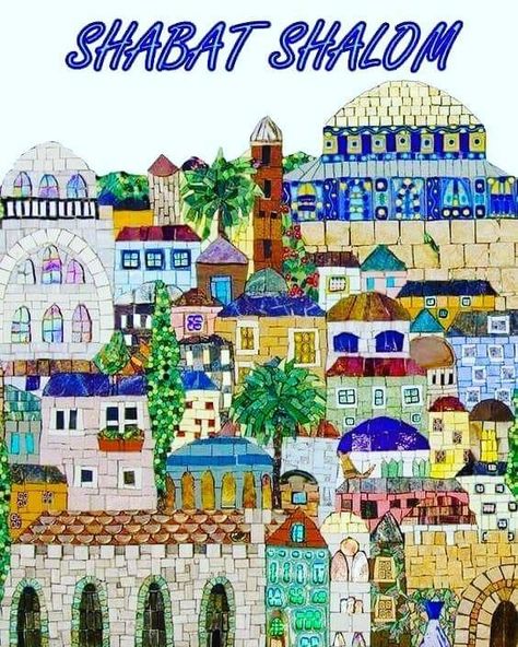 Shabbat Shalom Images, Arte Folk, Judaica Art, Mosaic House, Mosaic Artwork, Mosaic Garden, Jewish Art, Mosaic Projects, Mosaic Designs