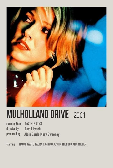 Drive Movie Poster, Polaroid Movie Poster, Drive Poster, Mulholland Drive, Justin Theroux, Polaroid Poster, Minimal Movie Posters, Indie Movies, Top Movies