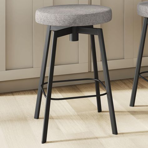 The Tanner stool is a perfect addition to any home with its sleek and versatile style. Its thick upholstered seat offers exceptional comfort, while its 360-degree swivel feature adds convenience and versatility. Bar Stool Upholstered, Metal Counter Stools, White Bar Stools, Stool Cushion, Backless Bar Stools, Upholstered Stool, Swivel Counter Stools, Counter Bar, Swivel Stool