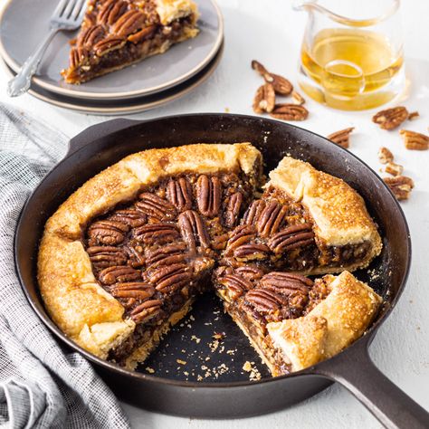 Sticky and sweet, with the perfect amount of crunch, this Bourbon Pecan Galette from our Digital Editor Stephanie Welbourne Steele is the holiday remake you didn’t know you needed. Sweet, vanilla scented bourbon and both light and dark brown sugar come together to form the rich, amber-hued caramel filling, while fresh and natural pecans from … Pecan Galette, Vegetable Tart, Bourbon Pecan Pie, Leftover Candy, Caramel Filling, Dark Brown Sugar, Butter Pie, Pie Tart, Sweet Tarts