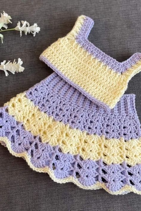 Crochet Top Pattern Summer, Crochet Frock, Frock Pattern, Baby Cardigan Pattern, Crochet Baby Dress Pattern, Baby Frock Pattern, Crochet Baby Cardigan, Diy Baby Clothes, Crochet Skirts