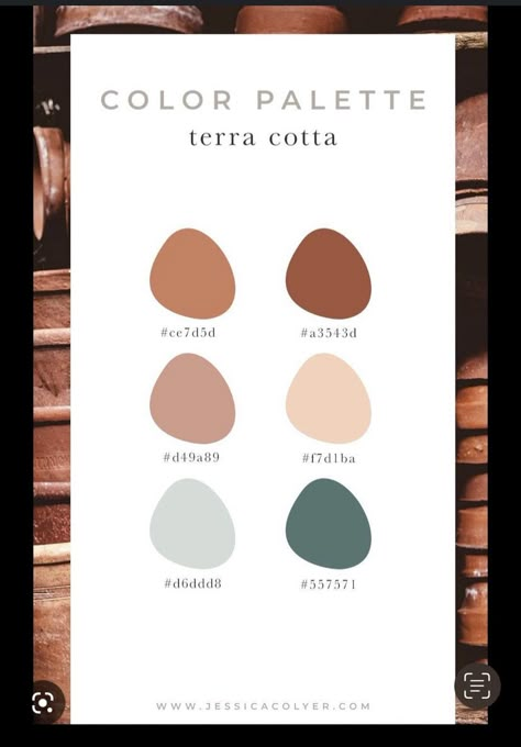 Terracotta Color Palette Living Room, Terra Cotta Color Palette, Terra Cotta Paint Color, Terracotta Color Palette, Vintage Home Decor Ideas, Color Palette Living Room, Terracotta Color, Hex Color Palette, Color Schemes Colour Palettes