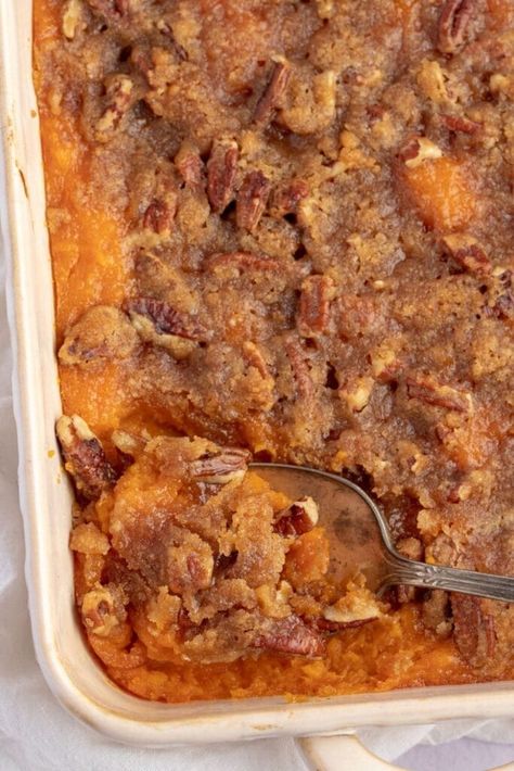 Ruth Chris Sweet Potato, Ruth Chris Sweet Potato Casserole, Ruths Chris Sweet Potato Casserole, Farmhouse Cooking, Best Sweet Potato Casserole, Sweet Potato Toppings, Sweet Potato Casserole Easy, Ruth Chris, Sweet Potato Recipes Casserole