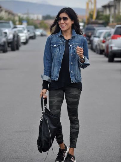 Athleisure in leggings from Athleta and a classic Gep denim jacket ! http://liketk.it/33xJz #liketkit @liketoknow.it #LTKstyletip #LTKsalealert #LTKfit You can instantly shop my looks by following me on the LIKEtoKNOW.it shopping app Leggings With Jean Jacket Outfit, Casual Outfit Idea, Denim Jacket Black, Athleisure Outfit, Jean Jacket Outfits, Oversized Jean Jacket, Athleisure Outfits, Fashion Over 40, Fall Fashion Outfits