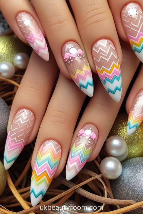 21 Adorable Easter Nail Designs for Spring 2024 Easter Nails Design Spring, Pastel Nail Art, Easter Nail, Easter Nail Designs, Easter Nail Art, Floral Nail Designs, Nail Pops, Polka Dot Nails, Spring Nail Art