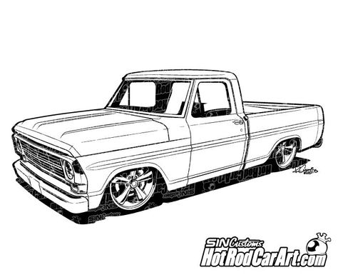 1969 Ford F100, Cool Car Drawings, Old Pickup, Jeep Pickup, Truck Coloring Pages, Cars Coloring Pages, Chevrolet C10, Ford F100, Ford Classic Cars