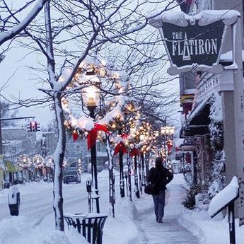 Michigan Christmas, Petoskey Michigan, Christmas Street, The Mitten, Christmas Town, Winter Beauty, Pure Michigan, Christmas Scenes, Snow Scenes