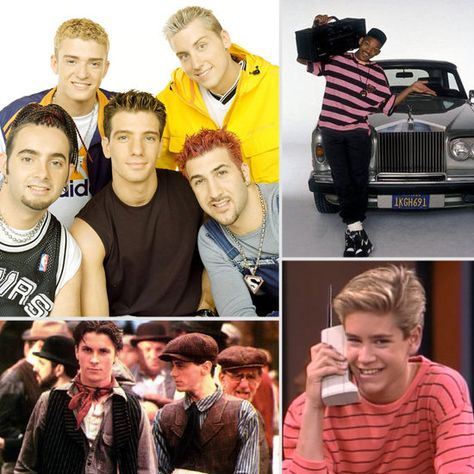 All That '90s Costumes For Your Guy 90s Costume Ideas Men, Nsync Costume, Boys Decade Day Outfits, 90s Theme Party Outfit Guys, Guys 90s Outfits, 90s Costume Men, 90s Theme Party Outfit Men, Decades Day Spirit Week Boys, Boys 90s Outfit Ideas