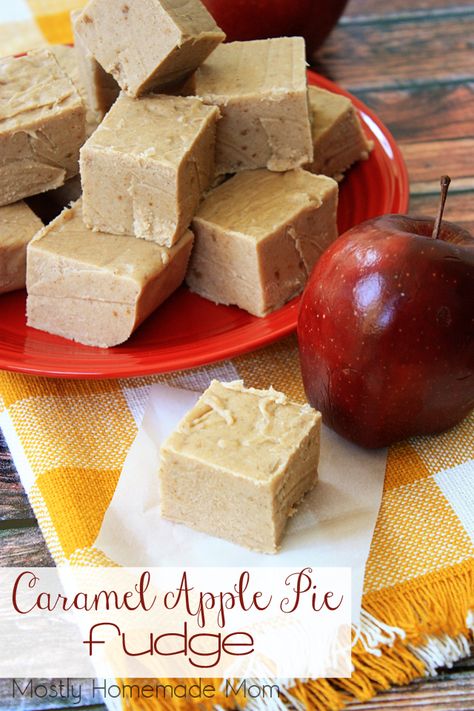 This stovetop Caramel Apple Pie Fudge is the perfect treat to welcome fall! Apple pie filling, crushed gingersnap cookies, and white chocolate chips in a caramel sauce – this dessert makes a great gift, too! I’ve been blogging here at Mostly Homemade Mom for over 5 years – I can’t believe it’s been that long... Read More Stovetop Caramel, Apple Fudge, Fall Apple Pie, Recipe Using Apples, Fudge Dessert, Themed Recipes, Gingersnap Cookies, Homemade Fudge Recipes, Easy Candy Recipes