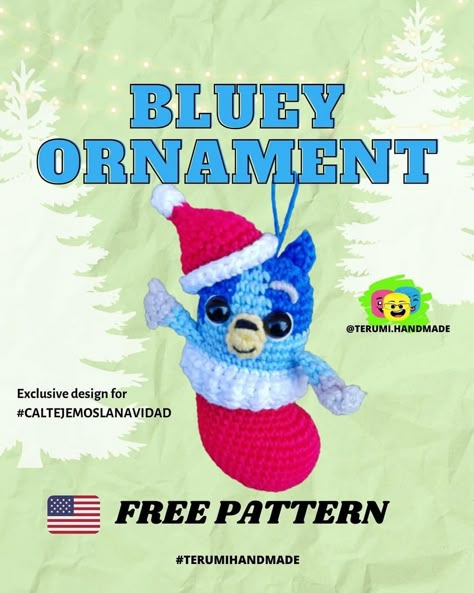 bluey ornament free pattern. Kid Diy Crafts, Crochet Minis, Paw Patrol Ornaments, Crochet Bluey, Small Business Crochet, Crochet Stuff To Sell, Crochet Puppets, Crochet Charms, Scrap Crochet