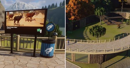 Planet Zoo Tips, Planet Zoo Game, Planet Zoo Buildings, Planet Zoo Entrance Ideas, Planet Zoo Layout Ideas, Planet Zoo Exhibit, Planet Zoo Layout, Planet Games, Planet Zoo Habitat Ideas