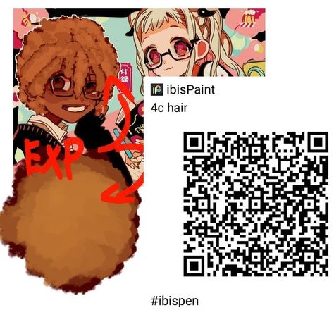 4c Hair Brush, Hair Ibis Paint Brush, Ibs Paint Qr Codes, Hair Ibis Paint, Ibs Paint Brushes, Ibis Pens, Ibispaint Codes, Ibispaintx Brushes, Ibs Paint