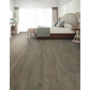 QuickStep Studio Whistler Oak 6.14-in W x 3.93-ft L Embossed Wood Plank Laminate Flooring at Lowes.com Neutral Wall Colors, Waterproof Laminate Flooring, Water Resistant Flooring, How To Waterproof Wood, Quickstep, Brown Floors, Basement Remodel, Grey Flooring, Waterproof Flooring