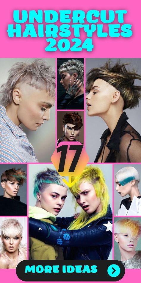 Get ahead of the fashion curve in 2024 with women's undercut hairstyles that are perfect for short, medium, and long hair. Explore a wide range of options, from edgy short pixie cuts to classic bob haircuts and romantic curly styles. These versatile looks can be tailored to women with black, brown, or red hair and are suitable for various hair textures, including straight, wavy, and curly. Halo Hair Color, Elegant Long Hair, Best Undercut Hairstyles, Women's Undercut, Creative Haircuts, Classic Bob Haircut, Half And Half Hair, Short Pixie Cuts, Curly Styles