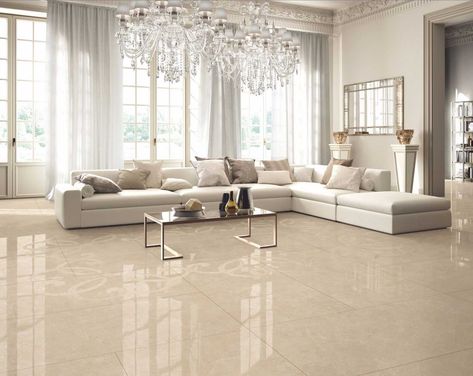 Tiles Design For Hall, White Floors Living Room, Tiles For Living Room Floor, Living Room Tiles Design, Room Tiles Design, Floor Tiles Design, Tiles Living Room, Tile Floor Living Room, Indoor Tile