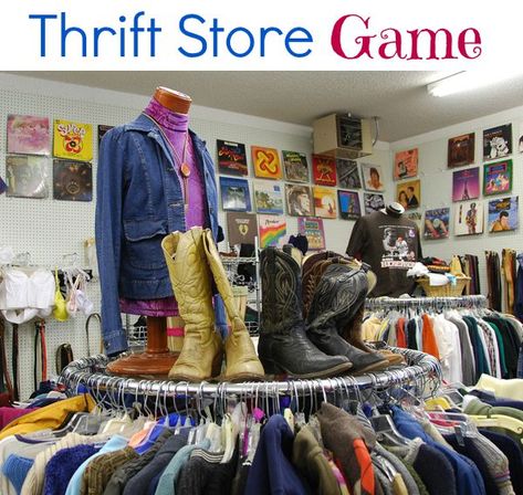 The Thrift Store Game is fun for kids to play. Shop Sign Design, Salvation Army, Shop Front Design, Old Clothes, Shop Plans, Thrift Shopping, Mua Sắm, Barndominium, Printables Kids