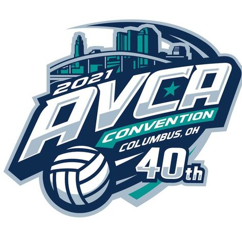 2021 avca convention/40th anniversary event logo | Logo design contest | 99designs Motorcycles Logo Design, Volleyball Tournament, Banner Design Inspiration, Soccer Logo, Sports Logo Design, Text Logo Design, Shirt Logo Design, Sport Poster Design, Anniversary Logo