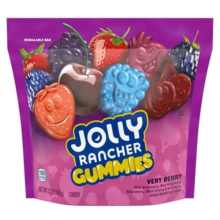 A mix of five fruity berry favorites for the whole family in just one bag of chewy gummies? You wouldn't have thought it possible if you didn't know JOLLY RANCHER candy. This bag of fruit flavored gummies is full of fun, flavorful fruity shapes each member of the family will be happy to choose from. Featuring blackberry, blue raspberry, wild strawberry, black cherry and wild berry flavors, JOLLY RANCHER gummies offer a combination of the undisputed original flavor classics you know and love. Kee Jolly Rancher Candy, Jolly Ranchers Candy, Wild Strawberry, Very Berry, Jolly Rancher, Wild Strawberries, Online Grocery Shopping, Blue Raspberry, Wild Berry