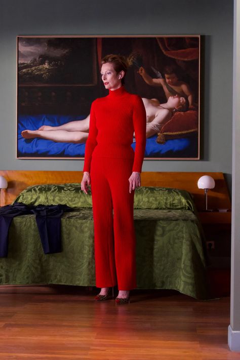 Tilda Swinton and Pedro Almodóvar Tease Their New Film With a Little Help From Balenciaga | Vogue Almodovar Films, Regina King, Portia De Rossi, Jim Parsons, Human Voice, Zachary Quinto, Septième Art, Tilda Swinton, George Nelson