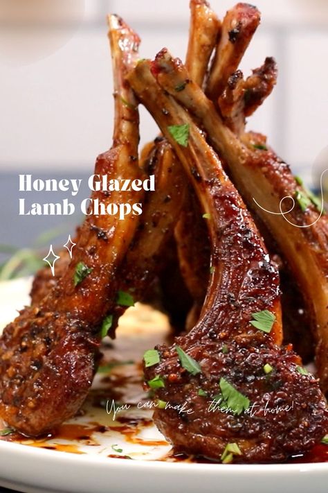 Honey Glazed Lamb Chops but Better Honey Balsamic Lamb Chops, Lam Chops Recipes, Garlic Parm Fried Lamb Chops, Lamb Chop Recipes With Sauce, Lamb Chop Recipes Stovetop, Sweet Lamb Chop Recipes, Balsamic Glazed Lamb Chops, Seasoning For Lamb Chops, Lamp Chop Recipes