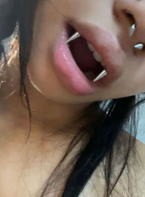 Angel Bites, Snake Bite Piercing, Mouth Piercings, Face Piercings, Cool Piercings, Snake Bites, Cute Piercings, Body Jewelry Piercing, Body Modifications