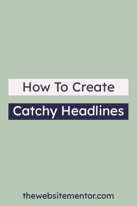 Are you a blogger, vlogger, entrepreneur, or marketer? See my tips on how to write catchy headlines for your social media, articles and posts that compel your audience to stop their scroll, and to click and read the content. | Catchy headlines for Business | Copywriting for Beginners | Copywriting tips for your website | #WebsiteTips #CatchyHeadlines #TheWebsiteMentor Catchy Words, Catchy Lines, Internet Ads, Tips For Writing, Copywriting Tips, Writing Exercises, Google Business, Digital Marketing Business, Content Marketing Strategy